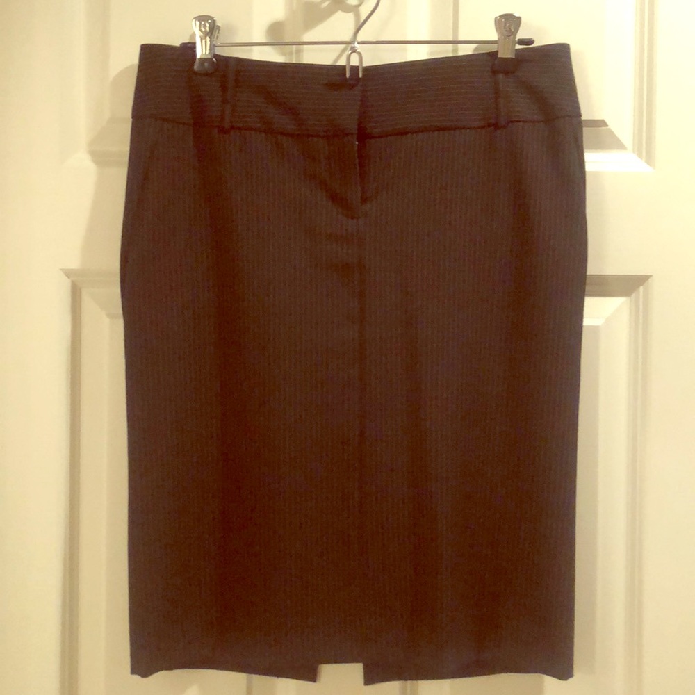 Black suit skirt with back slit